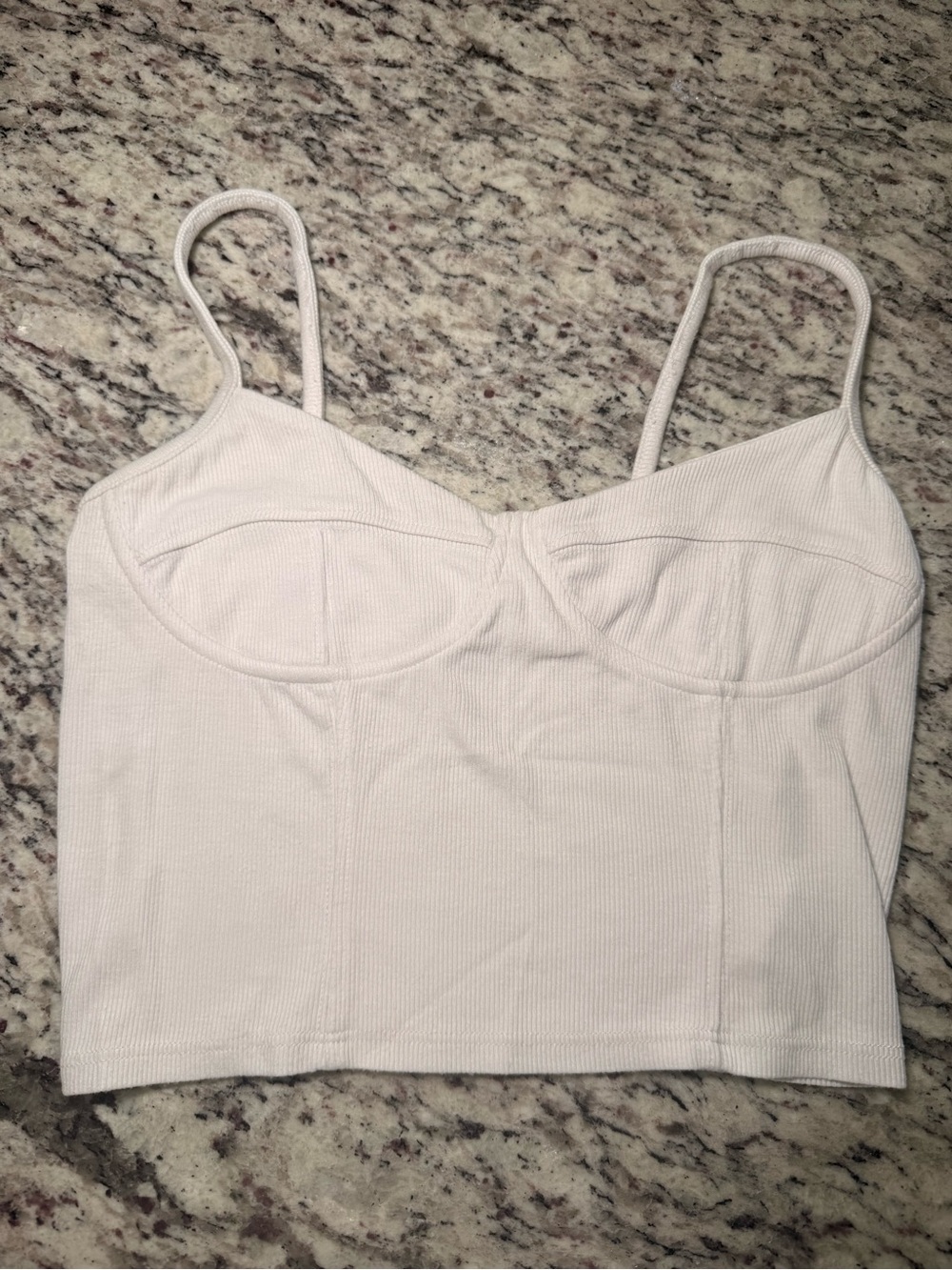 ♡ Joah Brown FlexRib Crop Corset Tank - Picture 2 of 7